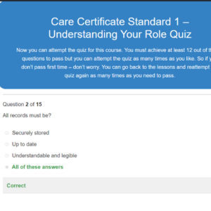 Care Certificate Quiz Questions